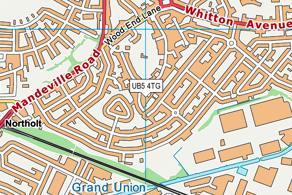 UB5 4TG map - OS VectorMap District (Ordnance Survey)
