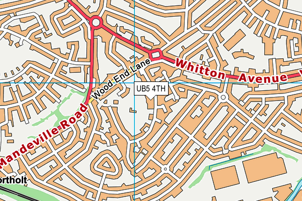 UB5 4TH map - OS VectorMap District (Ordnance Survey)