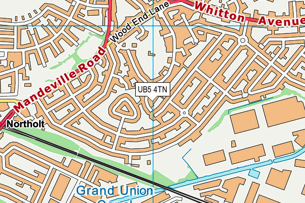 UB5 4TN map - OS VectorMap District (Ordnance Survey)
