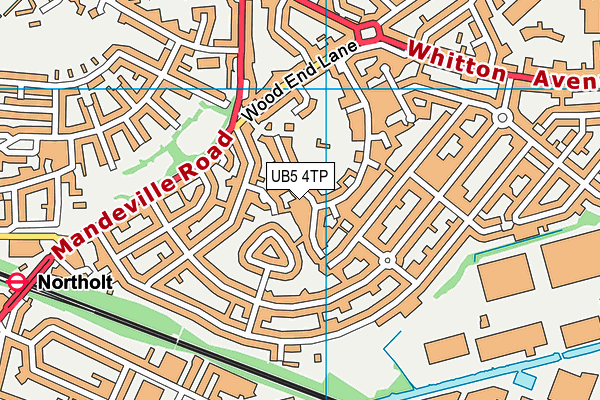 UB5 4TP map - OS VectorMap District (Ordnance Survey)