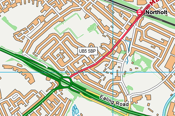 UB5 5BP map - OS VectorMap District (Ordnance Survey)