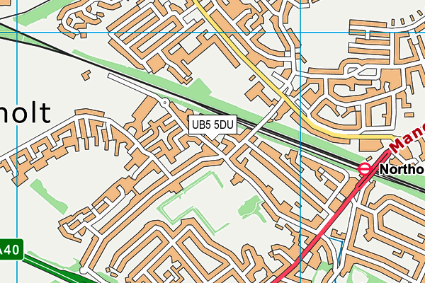 UB5 5DU map - OS VectorMap District (Ordnance Survey)