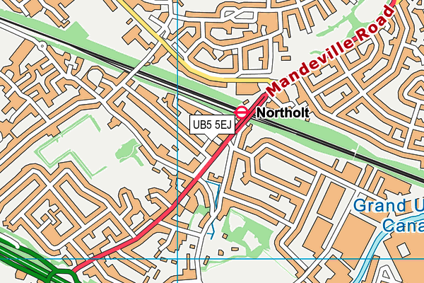 UB5 5EJ map - OS VectorMap District (Ordnance Survey)