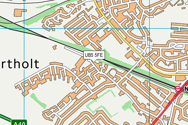 Willow Tree Primary School map (UB5 5FE) - OS VectorMap District (Ordnance Survey)