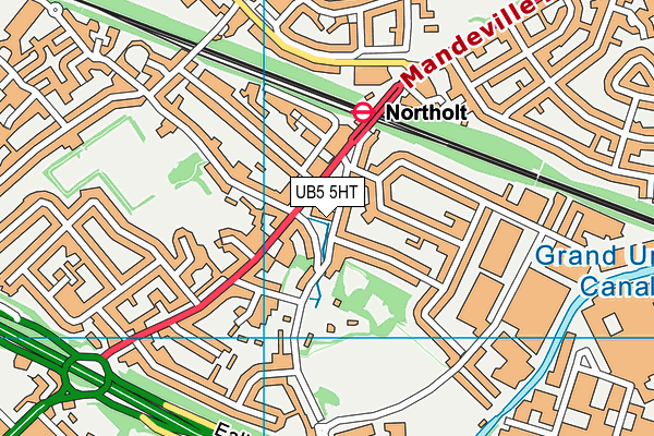 UB5 5HT map - OS VectorMap District (Ordnance Survey)