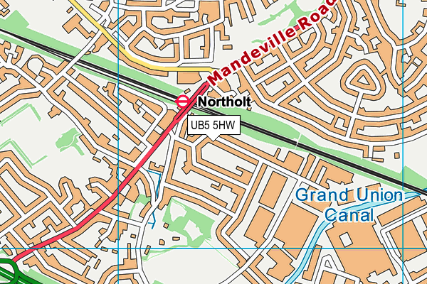 UB5 5HW map - OS VectorMap District (Ordnance Survey)