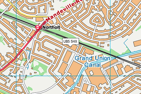 UB5 5HX map - OS VectorMap District (Ordnance Survey)