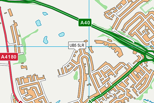 UB5 5LR map - OS VectorMap District (Ordnance Survey)