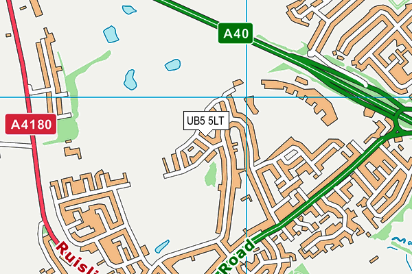 UB5 5LT map - OS VectorMap District (Ordnance Survey)