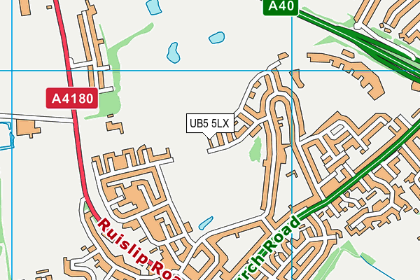 UB5 5LX map - OS VectorMap District (Ordnance Survey)