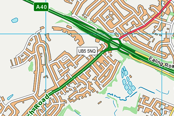 UB5 5NQ map - OS VectorMap District (Ordnance Survey)