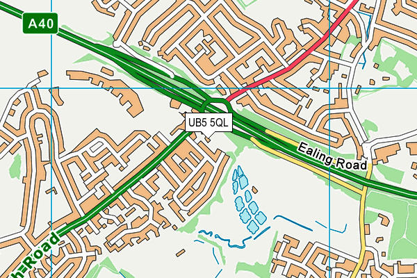 UB5 5QL map - OS VectorMap District (Ordnance Survey)