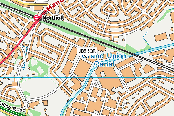 UB5 5QR map - OS VectorMap District (Ordnance Survey)