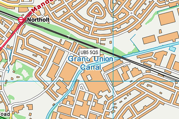 UB5 5QS map - OS VectorMap District (Ordnance Survey)