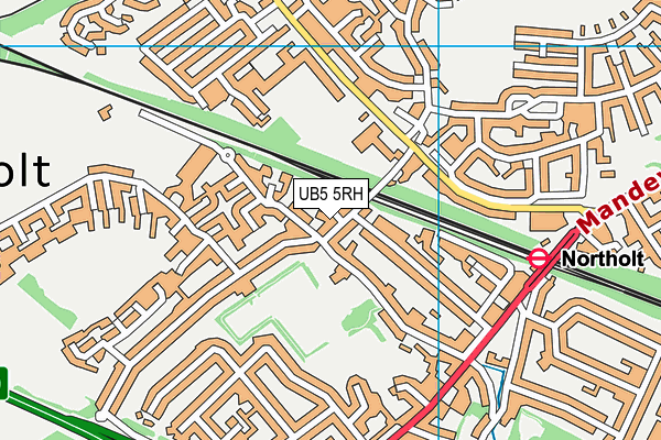 UB5 5RH map - OS VectorMap District (Ordnance Survey)