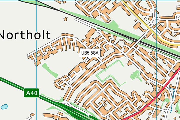 UB5 5SA map - OS VectorMap District (Ordnance Survey)