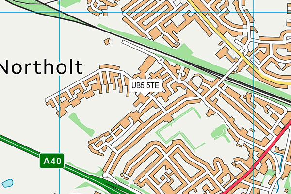 UB5 5TE map - OS VectorMap District (Ordnance Survey)