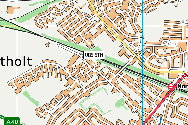 UB5 5TN map - OS VectorMap District (Ordnance Survey)