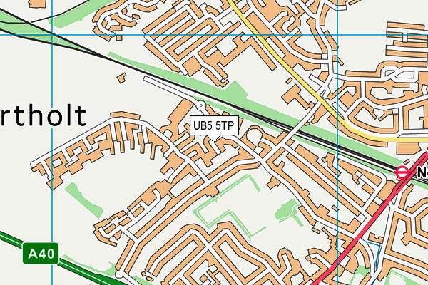 UB5 5TP map - OS VectorMap District (Ordnance Survey)