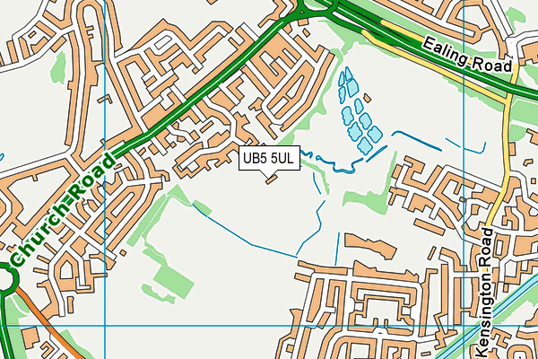 Northolt Golf Club (Closed) map (UB5 5UL) - OS VectorMap District (Ordnance Survey)