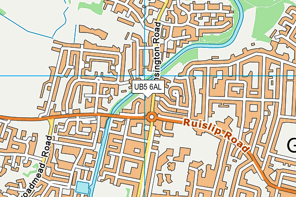 UB5 6AL map - OS VectorMap District (Ordnance Survey)