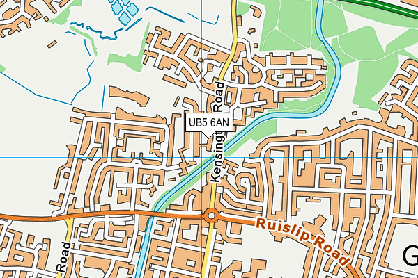 UB5 6AN map - OS VectorMap District (Ordnance Survey)