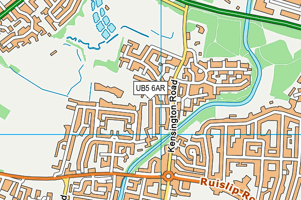 UB5 6AR map - OS VectorMap District (Ordnance Survey)