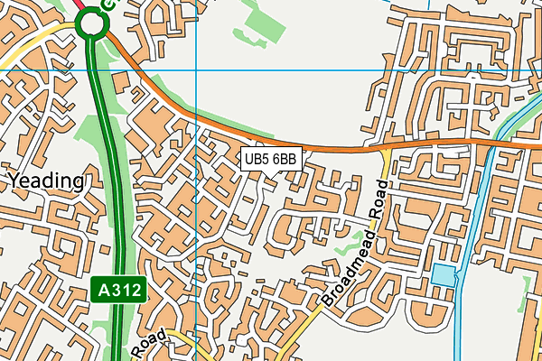 UB5 6BB map - OS VectorMap District (Ordnance Survey)