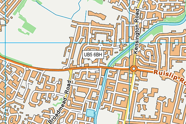 UB5 6BH map - OS VectorMap District (Ordnance Survey)