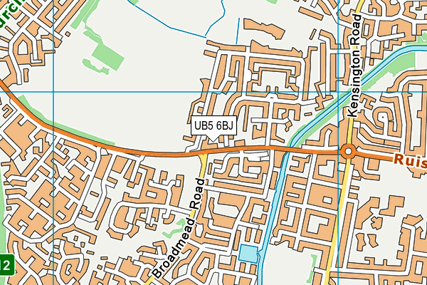 UB5 6BJ map - OS VectorMap District (Ordnance Survey)
