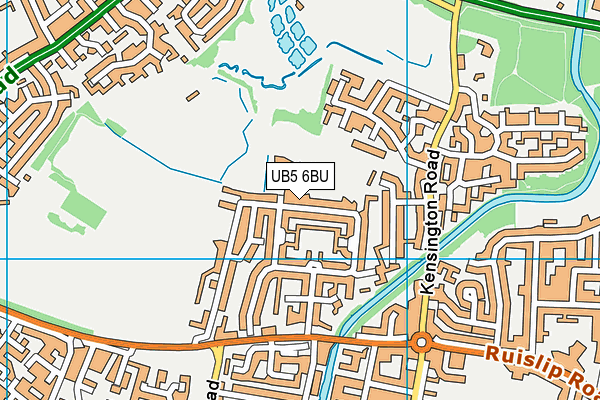Gifford Primary School map (UB5 6BU) - OS VectorMap District (Ordnance Survey)