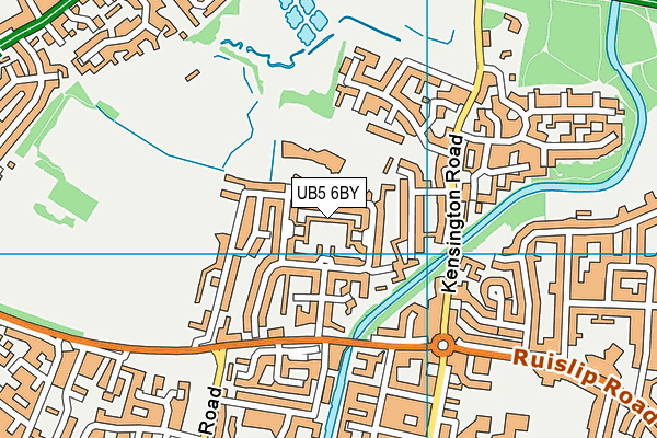 UB5 6BY map - OS VectorMap District (Ordnance Survey)