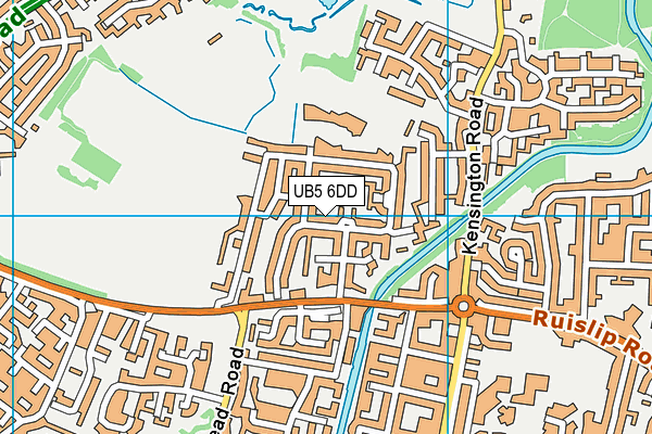 UB5 6DD map - OS VectorMap District (Ordnance Survey)