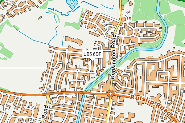UB5 6DF map - OS VectorMap District (Ordnance Survey)