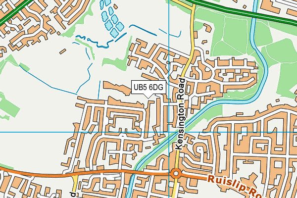 UB5 6DG map - OS VectorMap District (Ordnance Survey)