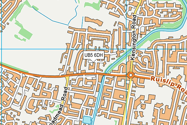 UB5 6DH map - OS VectorMap District (Ordnance Survey)