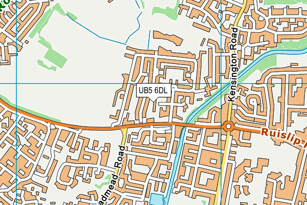 UB5 6DL map - OS VectorMap District (Ordnance Survey)