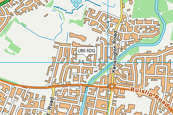 UB5 6DQ map - OS VectorMap District (Ordnance Survey)