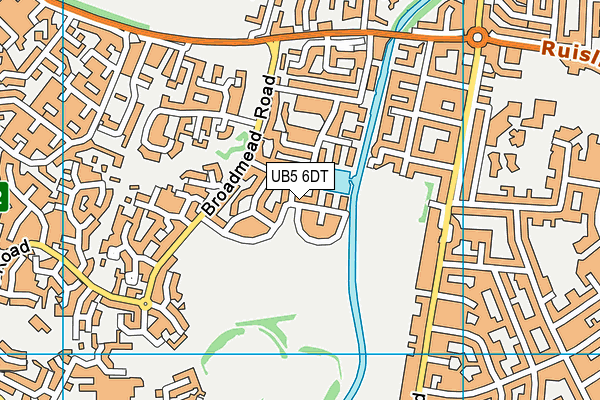 UB5 6DT map - OS VectorMap District (Ordnance Survey)