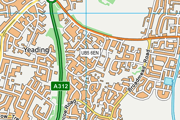 UB5 6EN map - OS VectorMap District (Ordnance Survey)