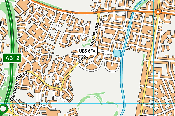UB5 6FA map - OS VectorMap District (Ordnance Survey)