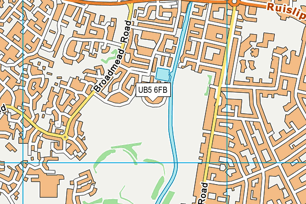 UB5 6FB map - OS VectorMap District (Ordnance Survey)