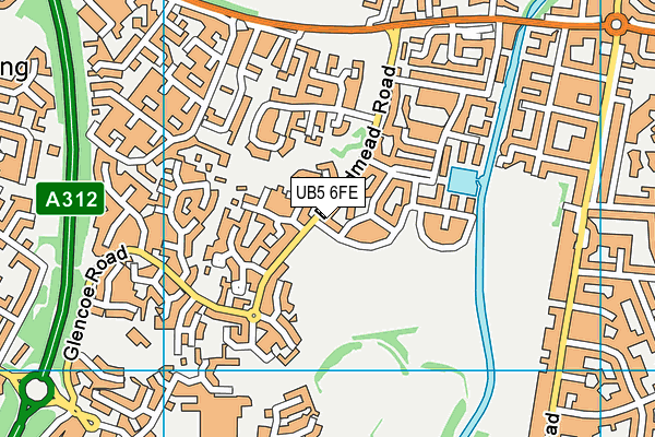 UB5 6FE map - OS VectorMap District (Ordnance Survey)