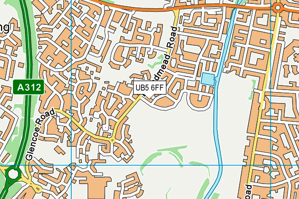 UB5 6FF map - OS VectorMap District (Ordnance Survey)