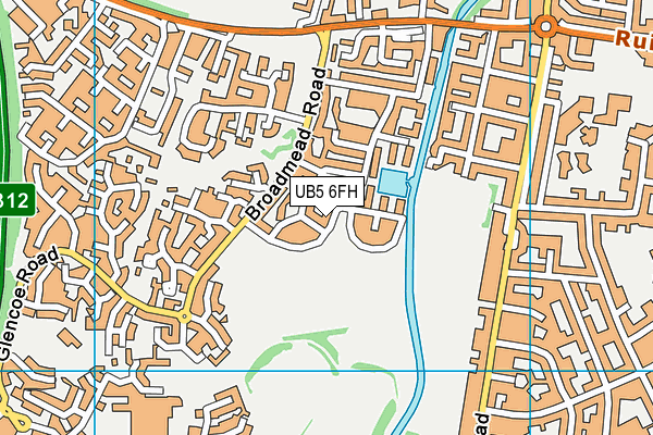 UB5 6FH map - OS VectorMap District (Ordnance Survey)
