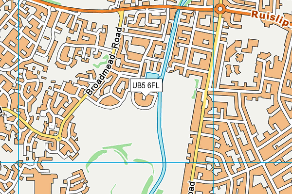 UB5 6FL map - OS VectorMap District (Ordnance Survey)