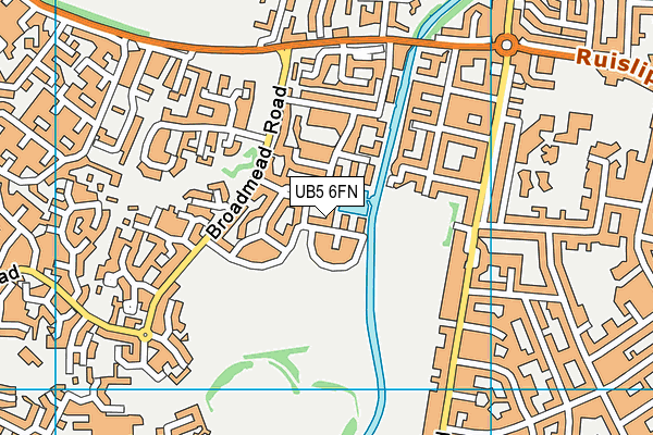 UB5 6FN map - OS VectorMap District (Ordnance Survey)