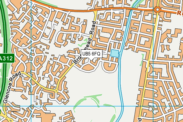 UB5 6FQ map - OS VectorMap District (Ordnance Survey)