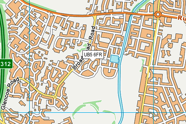 UB5 6FR map - OS VectorMap District (Ordnance Survey)