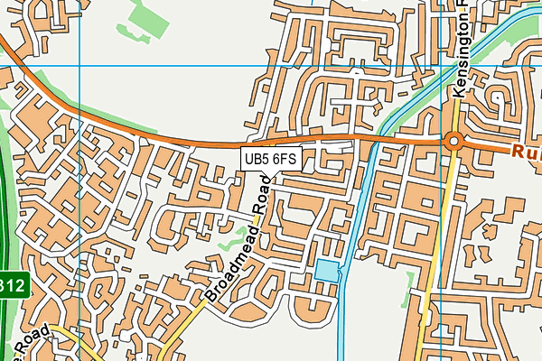 UB5 6FS map - OS VectorMap District (Ordnance Survey)